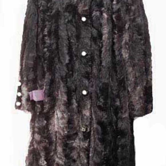 MINK COAT REVERSES TO WATER-RESISTANT FABRIC, MEDIUM, BLACK TO MULTICOLOUR, MIDI - Picture 1 of 6